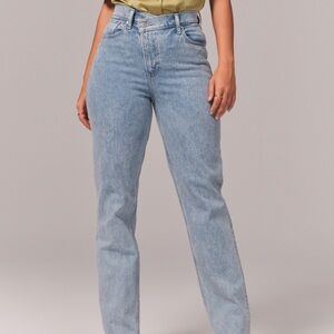 Abercrombie and Fitch Curve Love high rise dad jeans